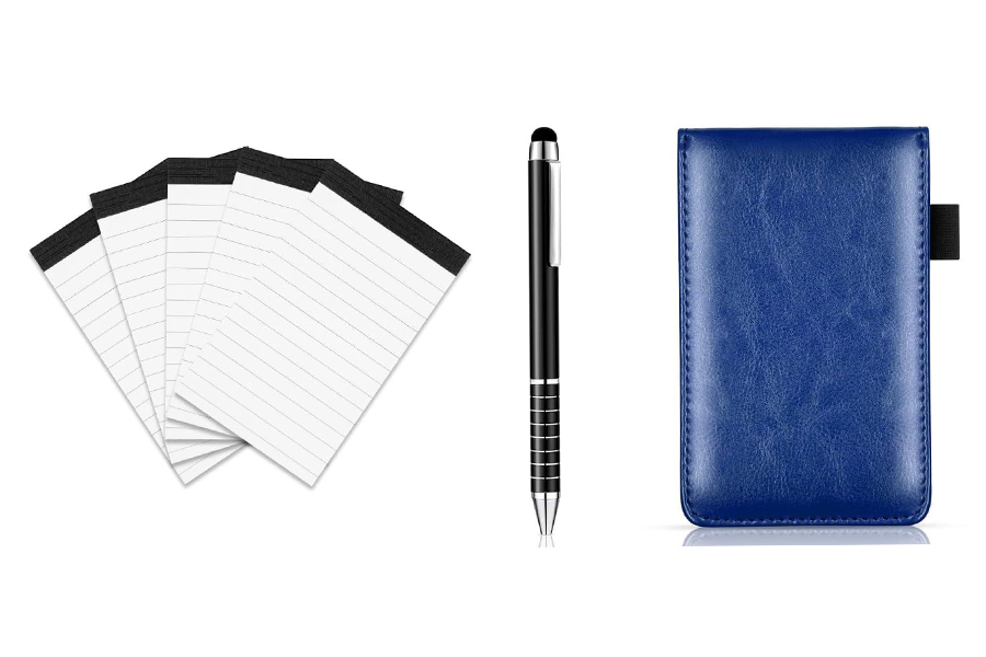 Leather Pocket Notebook with Elastic Band