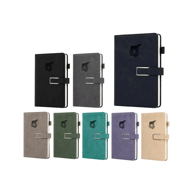 Embossed PU Leather Hardcover Notebook Buckle Strap