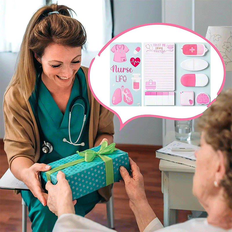 Nurse And Medical-Themed Sticky Note Set