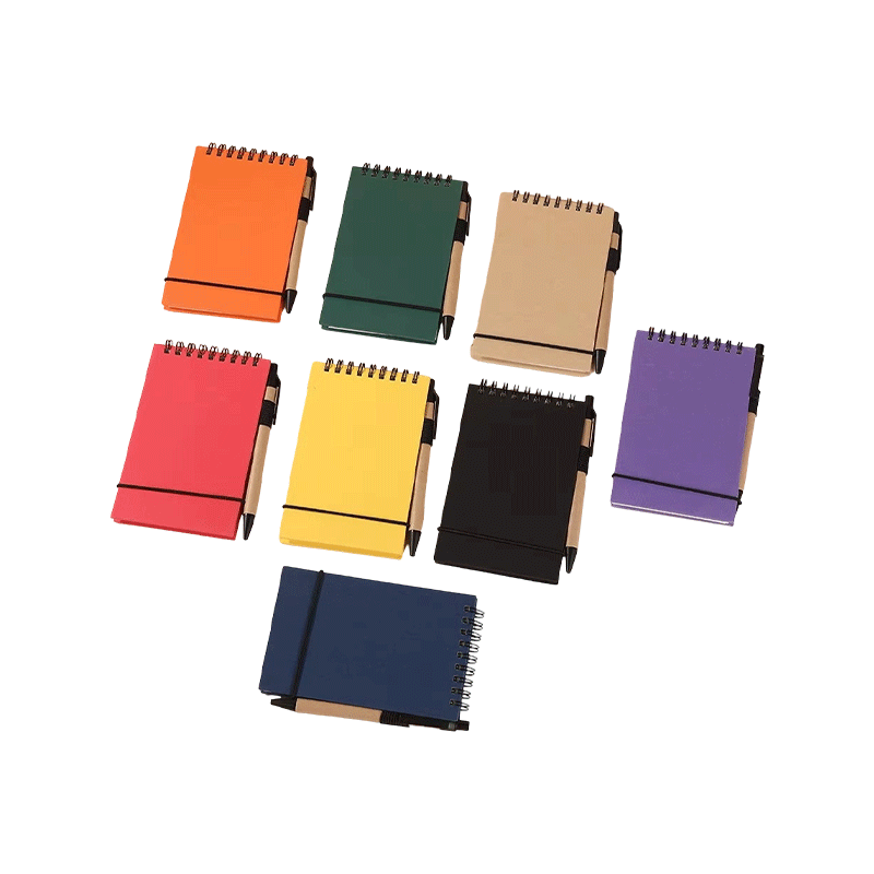 Hard Cover Spiral Notebook  Pen Holder