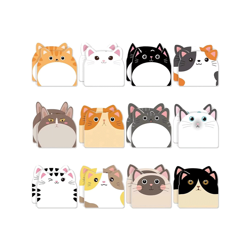 Cat Shaped Sticky Notes Memo Pad
