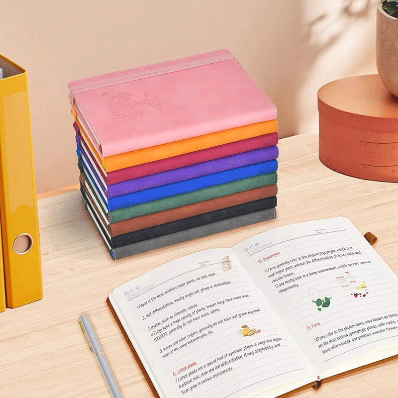 A5 Premium Vintage PU Leather Hardcover Notebook Pen Loop