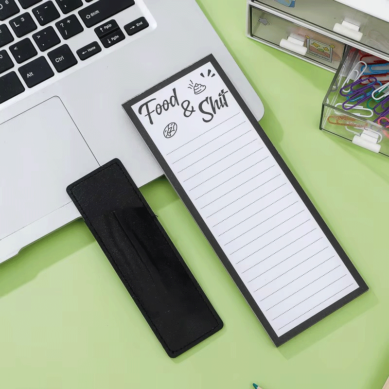 Magnetic Notepad With Pen Holder Refrigerator Memo Pad