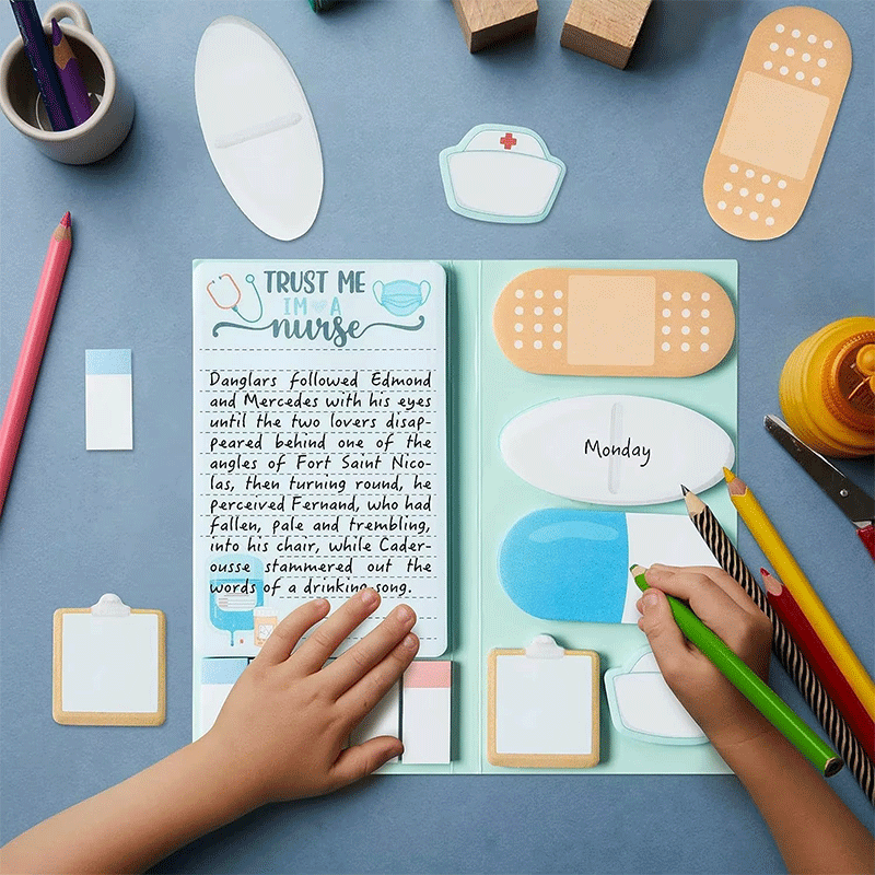 Nurse And Medical-Themed Sticky Note Set