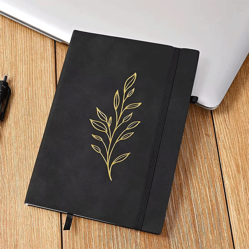 A5 PU Soft Leather Notebook Elastic Band Pen Holder