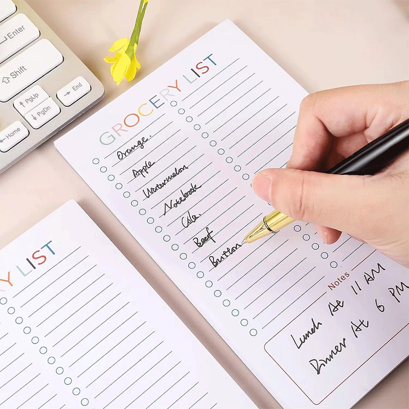 Magnetic Shopping List Notepad Refrigerator Memo Pad