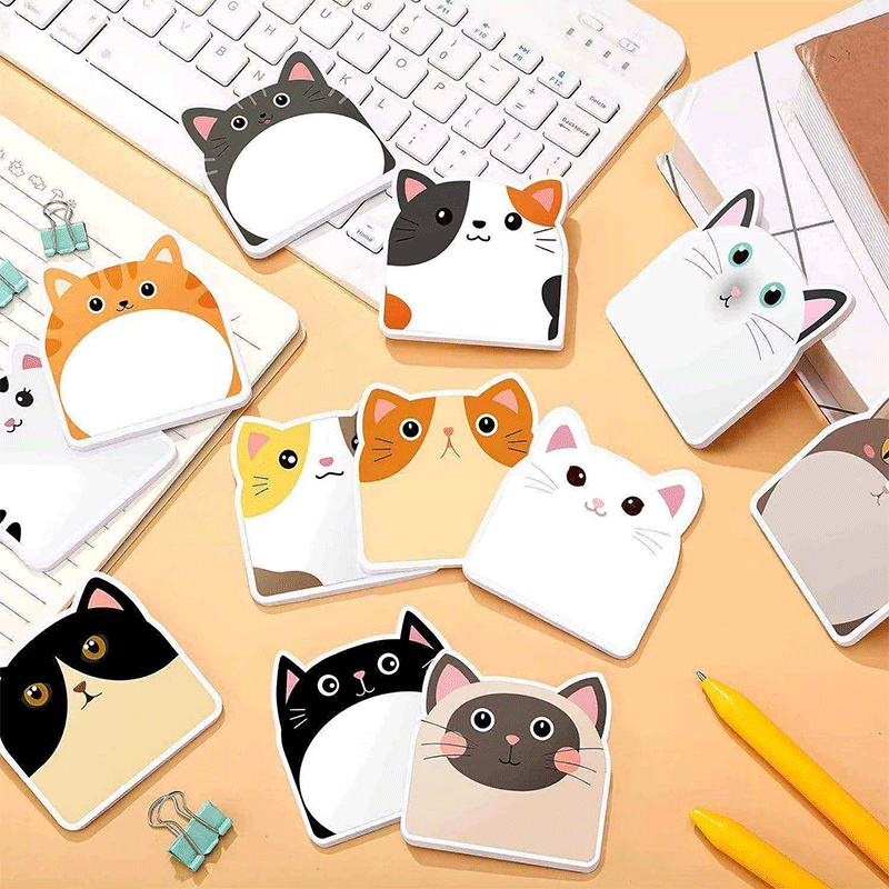 Cat Shaped Sticky Notes Memo Pad