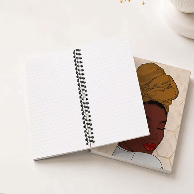 Spiral Notebook Black Cover Portrait