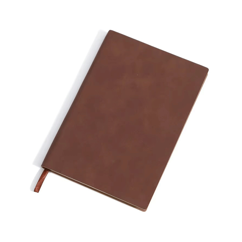 A5 Plain Smooth PU Soft Cover Notebook Bookmark