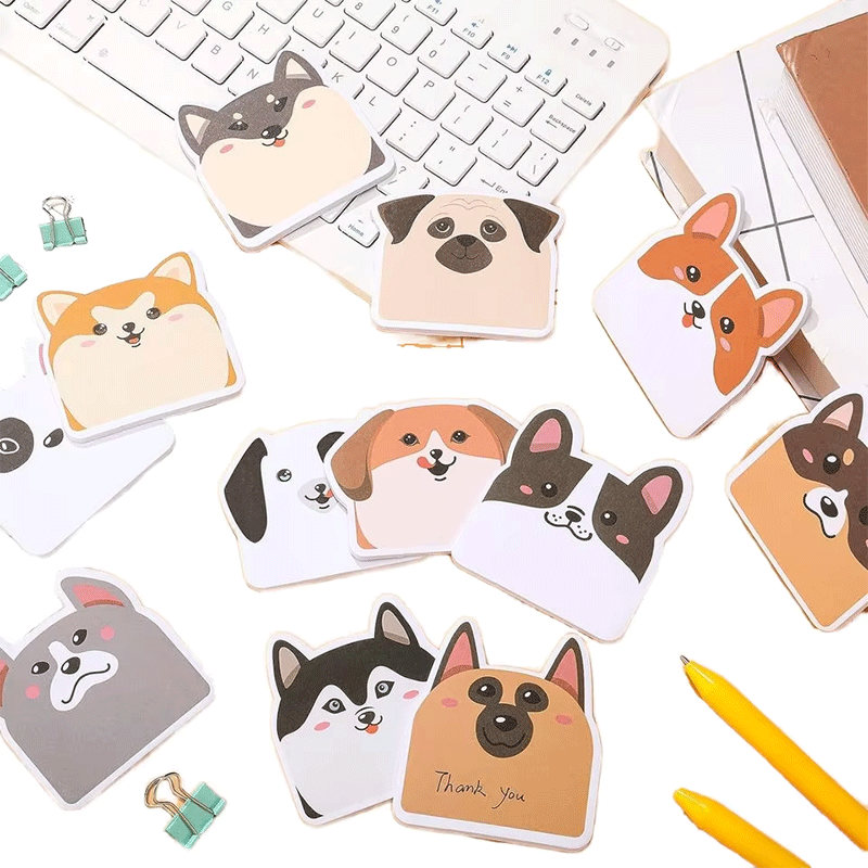 Dog Shaped Sticky Notes Memo Pad