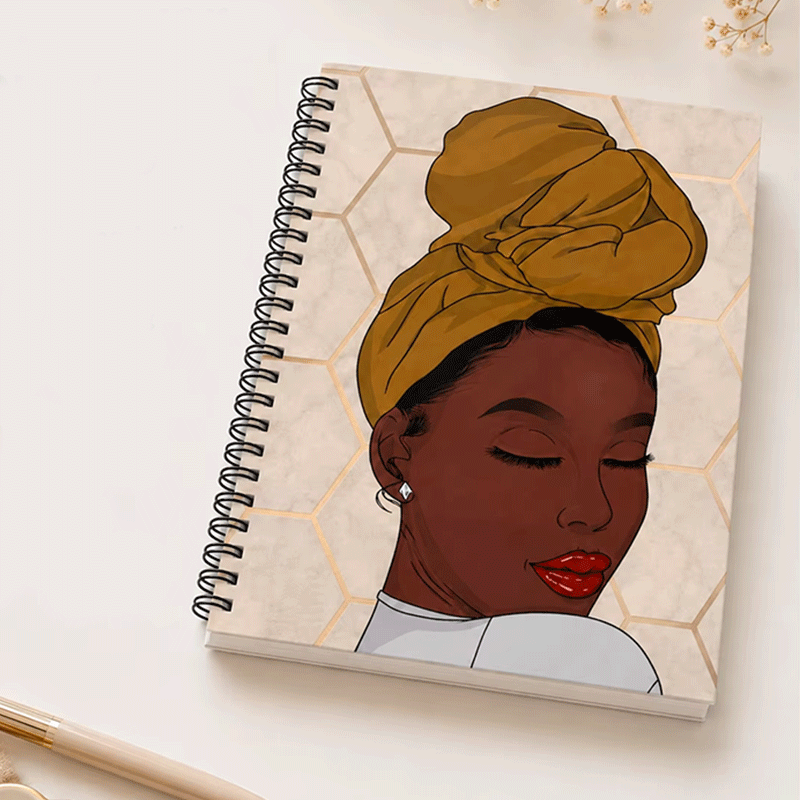 Spiral Notebook Black Cover Portrait