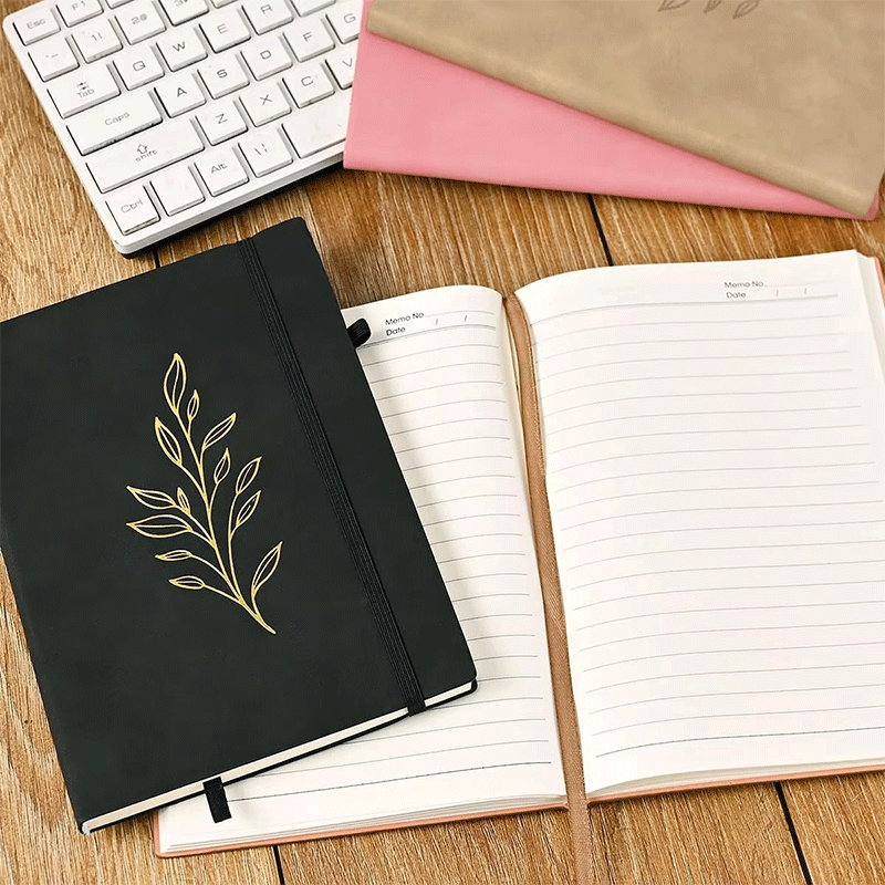 A5 PU Soft Leather Notebook Elastic Band Pen Holder
