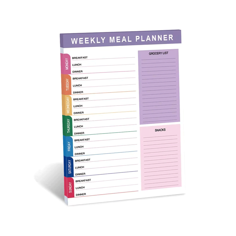 A5 Meal Planner Notepad Weekly Monthly Organizer