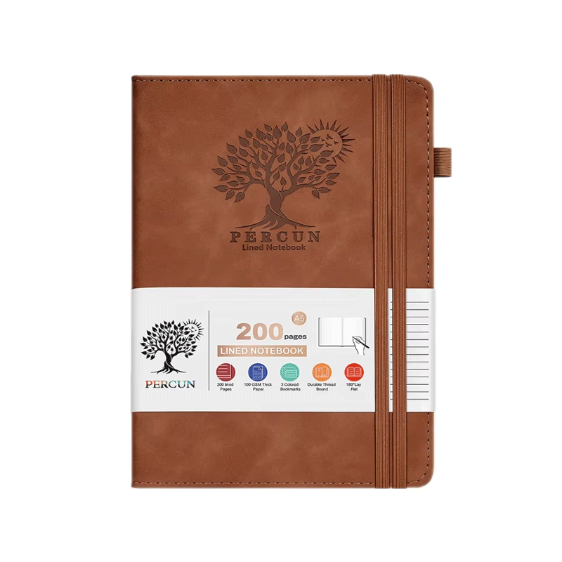 A5 Premium Vintage PU Leather Hardcover Notebook Pen Loop